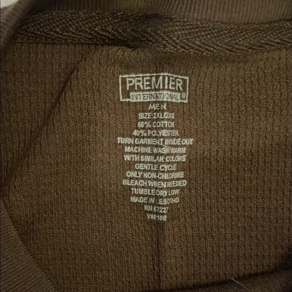 Premier Brown Long Sleeve Tee with Intricate Graphic - Picture 2 of 4